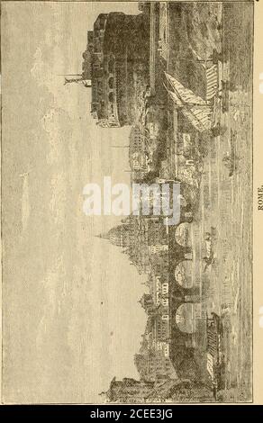 . Reminiscenze; la storia di un emigrante. t Mont Cenis, ed arrivò il giorno seguente a Roma, via Torino e Firenze. E questa grande e glori-osa Roma? Sì! Queste mura, rovine, palazzi, e Sabinehills, - l'aria stessa che respiro - tutto questo appartiene alla città eterna. Dalla finestra^ della mia camera in HotelMalori posso leggere le indicazioni, Via di Capo le Care, ViaGregoriana, ecc., e tra queste un indice che indica la linea di tram Roma e Tivoli. Infatti, ho visto la grande città di Roma, w4th le sue chiese, statue, dipinti, e antiche rovine e catacombe; il piccolo monumento al Swe Foto Stock