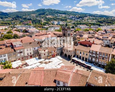 Centro medievale di Guimaraes, prima capitale del Portogallo Foto Stock