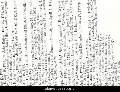 . Dati della famiglia Brooks nel registro genealogico storico del New England. - r. 3 a t-  ^ S o a ; S J--a ^S a ,« • := . .J r a -   1^ 2 - ^«5|s^-S ^•?-?H M .II ,&gt;L&lt; si S rt •• ,5^ ^ o HJ •^ a  FS ^ ^ 2 g -2^ -i o 1 ^ ft- •^P V-. ^ C ; Q  .1. I5 o ^ c5 -^ ) o ^^■^ • -- s - .51 o 00-00 t m 1^ • ^- S . 00 t^ - ^-^^s &gt;n i^ -&gt; i OO -, .■- ^ -Q ■S 3 - a n J c -■ • ^ .J^* ao K ^-^.s b a !2; « .i 3 ?• ■■^ -s t» o s y b^ S r-^ 6-^ ^§^^1^:=-^. -J3 film --9 - ^--3 S^ .- c &gt;.-.-Soe 5d-§ r= = ^i .S c? t- i- I. Ji B^ ^ ^-1 i s-^ s o . - a c c c 3 • g 1 .&lt; ^ M :^ :r - gcq s = a a. Foto Stock