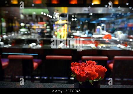 Ristorante Joel Robuchon l'Atelier all'MGM Grand, Las Vegas NV Foto Stock