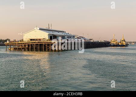 Porto sul lungomare di Darwin Foto Stock