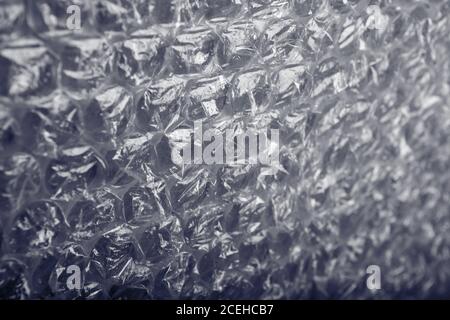 Avvolgimento di plastica bolle texture per sfondo Foto Stock