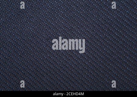 twill navy tessitura tessuto trama sfondo primo piano Foto Stock