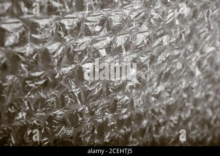 Avvolgimento di plastica bolle texture per sfondo Foto Stock