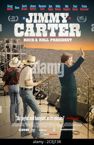 Jimmy carter: Rock & Roll President (2020) diretto da Mary Wharton e con Madeleine Albright, Tom Beard, Bono e Garth Brooks. Documentario con interviste a musicisti che hanno formato strette amicizie con Jimmy carter sul percorso della campagna per diventare il 39° presidente degli Stati Uniti. Foto Stock