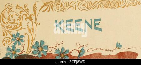 . Keene e la vicinanza, i suoi punti di interesse, e i suoi uomini d'affari rappresentativi, abbracciando Keene, Hinsdale, Winchester, Marlboro, Walpole, Swanzey e Charlestown. K££NS M. ^^ IL SUO RAPPRESENTANTE 7 BVSINESS AENKEENEVICINITYITS00BACO Foto Stock