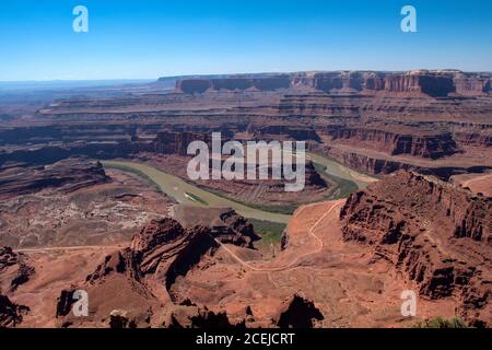 Fiume Colorado presso il Deadhorse Point state Park, Utah. Foto Stock