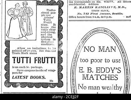 . Colonista quotidiano (1896-05-30). Debolezza NCRV-ousne.ss, Debilityuuu tutto il treno difetta fioin e.irly errorror Liter excu.^.scs, tl.o^risultati di overwork,siclajoss, Worry, ecc.Full Etrongth, develoi&gt;-nu-nt e tono dato toogni o^;un e itorlie. Metodi semplici,natiir.al. Im-ir.i:miglioramento del diato. F.iilure inijjo.i.si-bh!, 2,0(J0 references.Book, spiegazione andprooi^ nuileS (Sealed)free. E!ilEHE[IIGiLCO„Bllffalll,e?.. Foto Stock