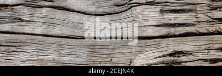 Vecchio sfondo orizzontale grigio in legno, panorama Foto Stock