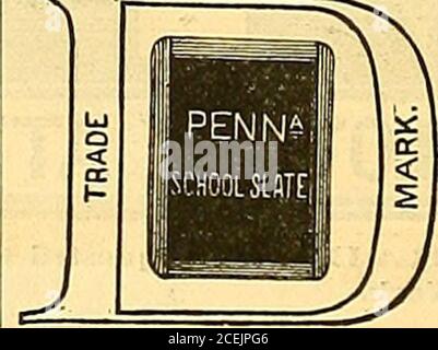 . La cancellatrice americana. MEITI(ai uwm m lun Co., 43 Dey St., New York. MATITA DI BREVETTO REIMERS CHE TIENE ardesia Waltbam e PASTELLI Sandusky. SCHOOI. ARDESIA. Koiselesis, Pencil-Holding e slate di log. GESSO Rayons. Matite di ardesia, sacchetti della scuola, Sraers, puntatori ed altre specialità della scuola di {. CARTONI NERI IN ARDESIA. IS- SoleAgent per VJBBMOST SOApl&gt;TOir£ rMNCILS. I. P R. A. ROGERS h, CO., Produttori e brevetti di piastre di carta ERFECTIOH Berry Bucket, da.YTON, - . OHIO. Invia per listino prezzi. U C. TOV^ER, ROCHESTER, N. Y.. PRODUTTORE di THERHOHETEES DI OGNI DESCRIZIONE, Towers Weather Pro Foto Stock