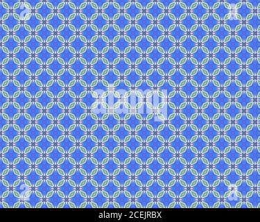 Sfondo astratto geometrico senza giunture con motivi floreali. Design della carta da parati Foto Stock