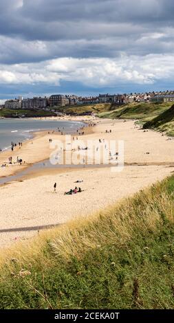 Spiaggia di Cullercoats a Tyne and Wear, Regno Unito Foto Stock