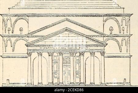 . Il manuale dello studente di geografia antica, basato sul Dizionario di geografia greca e romana. ACuria, o grande sala nel portico, utilizzato sia per i purj^ose scenici e per le assemblee del Senato, con una statua di Pompeo in esso, prima che Csesar è stato assassinato; E un altro portico, chiamato Hecato-stylon, dal suo 100 colonne.^ il Campus Martins stesso wasoriginally nient'altro che una pianura aperta usata per gli esercizi ginnici andwarlike,^ e anche per le grandi assemblee pubbliche del popolo.successivamente al 6 ° secolo della città, i templi hanno cominciato ad essere bidltthere; e la gradua Foto Stock