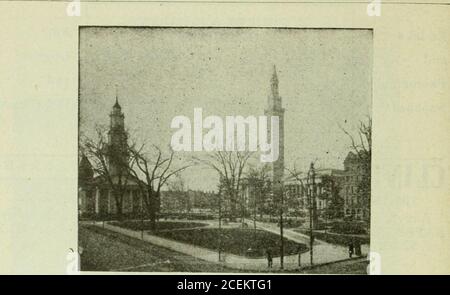 . Tour in tram attraverso il New England ... LV^IV>iJcAal^^^^ 34 Trolley Trips attraverso il New England. Court Square, Springfield, Mass. Foto Stock