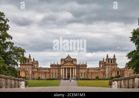 Blenheim Palace a Woodstock, Oxfordshire, la residenza principale dei Duchi di Marlborough e luogo di nascita di Winston Churchill Foto Stock