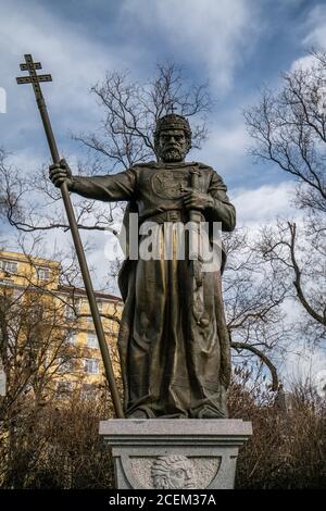 Statua del re Samuele a Sofia, Bulgaria Foto Stock