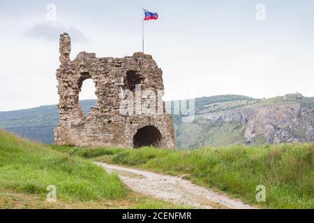 Rovinato antica fortezza Calamita esterno. Inkerman, Sevastopol, Crimea Foto Stock