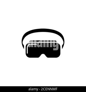 Icona visore VR. Dispositivo per la realtà virtuale, occhiali. Vettore su sfondo bianco isolato. EPS 10 Illustrazione Vettoriale