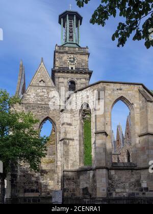 Ruine der Aegidienkirche - Kriegsdenkmal - a Hannover, Niedersachsen, Deutschland, Europa rovine di Aegidien Curch. Memoriale di guerra a Hannover, bassa Sax Foto Stock