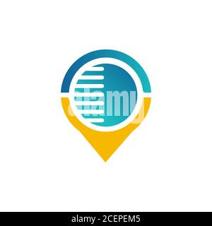 Icona della posizione dei pin moderna per la grafica e il web design su sfondo bianco. Simbolo di navigazione con icona del punto della mappa univoco. Illustrazione vettoriale EPS.8 EPS.10 Illustrazione Vettoriale