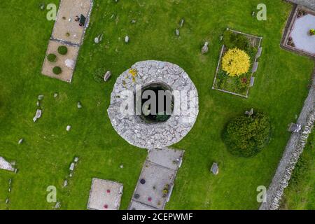 La tomba di Arthur Guinness e il cimitero di Oughterard nella contea di Kildare, Irlanda Foto Stock