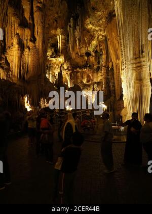 Visita alle grotte di Luray. Foto Stock