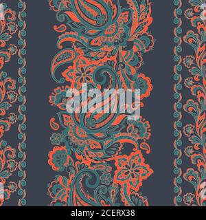 paisley motivo senza giunture. sfondo vettoriale stile asiatico Illustrazione Vettoriale