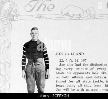 . Oracle, il. I. ORACLE/ V. HOLLAND22, 5 PIEDI 11, 167 Joe ha anche avuto la distinzione di essere-ing ogni minuto di ogni gioco. Ha fatto sembrare i suoi avversari un'offesa e una difesa. Gli uomini-messi per tutto il tackle di stato, essendo inexper-ience tutto che lo ha mantenuto oft.Joe sarà con noi ancora l'anno prossimo. Foto Stock