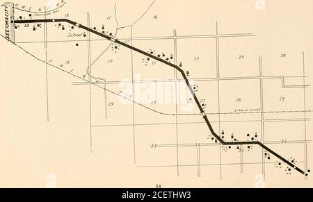 . Mappa e guida di Huebinger per la strada fiume-fiume;. -.i^!. . R3. Foto Stock