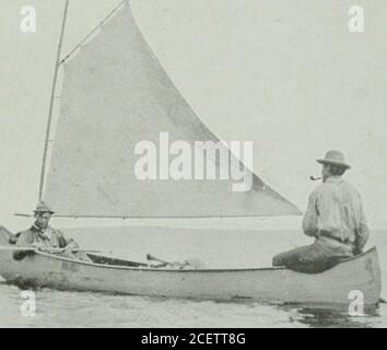 . Relazione finale della Commissione per la pesca e il gioco dell'Ontario 1909-1911 : incaricato di informarsi su tutte le questioni relative al pesce di caccia, alla pesca e alla selvaggina della provincia dell'Ontario. Rapide in Quetico ForestReserve. Un metodo preferito di viaggiare sui laghi più grandi nel Quetico ForestReserve e RainyRiver District. Foto Stock