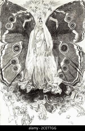 Abbey Edwin Austin - Titania - Scuola Britannica - 19 Secolo Foto Stock