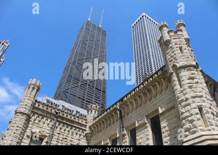 Water Tower Place, Chicago, Illinois. Foto Stock