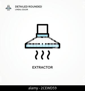 Icona vettore estrattore. Concetti moderni di illustrazione vettoriale. Facile da modificare e personalizzare. Illustrazione Vettoriale