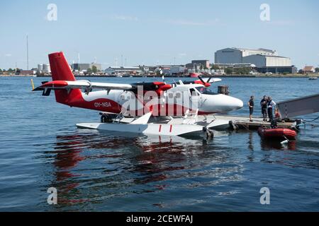 Idrovolante presso il porto di Copenhagen Foto Stock