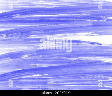 Ampie strisce blu acquerello con spazzola asciutta. Pennello e vernice lineart orizzontale, sfondo. L'effetto testurizzato della vernice blu dr Foto Stock