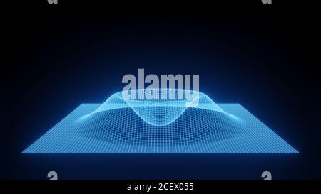 Formula equation, visualizzazione asse matematico, moderna griglia astratta, struttura a reticolo, sfondo, digital Technology Science Concept rendering 3D Foto Stock