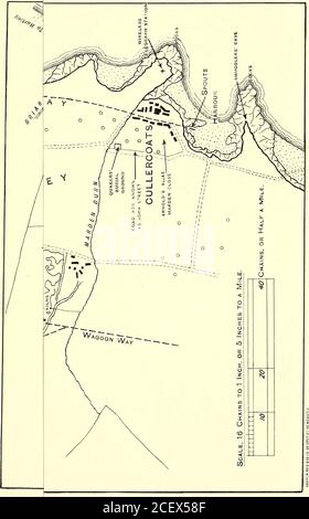 . Una storia della famiglia dove : e dei loro discendenti in relazione a Cullercoats, Northumberland. rly Phillips era stato fuorviato (vedi pag. 18) per quanto riguarda la direzione presa dal vagone-way dalle collisioni Whitley e Monkseaton, Che, invece di procedere per via di Marden e poi ad est lungo il lato sud di Marden Burn, randirect dalle suddette collisioni a Cullercoats Haven. Dopo aver attraversato Marden Burn, quasi ad angoli retti, è entrato nella strada principale di Cullercoats, andando lungo il lato ovest di questa strada fino a raggiungere la cima della banca vicino a dove i pescatori look-outhouse ora si erge come Foto Stock