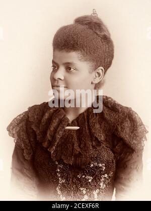 IDA B Wells. Ritratto di Ida Bell Wells-Barnet (1862-1931) di Sallie Garrity, 1893. Wells era un giornalista investigativo americano, un educatore e un primo leader nel movimento per i diritti civili. Foto Stock