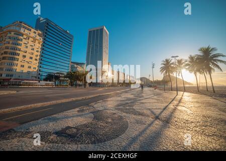 Strade vuote di Rio durante la pandemia dell'infezione da coronavirus (COVID-19). Brasile Foto Stock