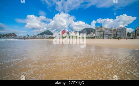 Strade vuote di Rio durante la pandemia dell'infezione da coronavirus (COVID-19). Brasile Foto Stock