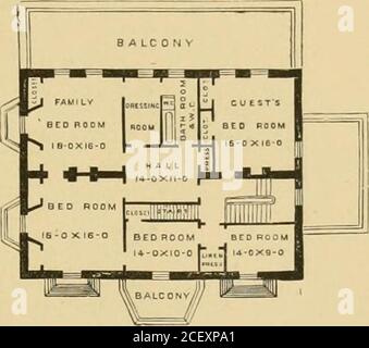 . Una cyclopædia domestica di informazioni pratiche ... PIANO PRINCIPALE TLOORFIG. 22.. Fig. 23. Foto Stock