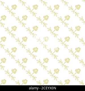 Vector seamless pattern. Ripetizione texture floreali con fiori. Pattern può essere utilizzato come sfondo, tessuto stampa, texture di superficie, la carta di avvolgimento, web Illustrazione Vettoriale