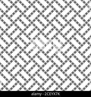 Ripetizione senza giunture. Struttura moderna e semplice. Ripetendo regolarmente eleganti piastrelle geometriche con croci, punti, forme rettangolari. Backgro strutturato astratto Illustrazione Vettoriale