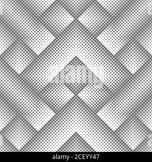 Vector seamless pattern. Infinitamente ripetendo elegante texture moderna composta da punti di diverse dimensioni che formano geometrcial piastrelle con punteggiato Illustrazione Vettoriale
