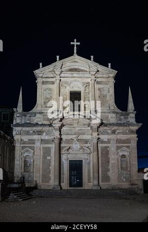 La Chiesa di Sant'Ignazio di Loyola nella città vecchia di Dubrovnik in Croazia Foto Stock