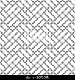 Ripetizione senza giunture. Struttura moderna e semplice. Ripetendo regolarmente eleganti piastrelle geometriche con croci, punti, forme rettangolari. Backgro strutturato astratto Illustrazione Vettoriale