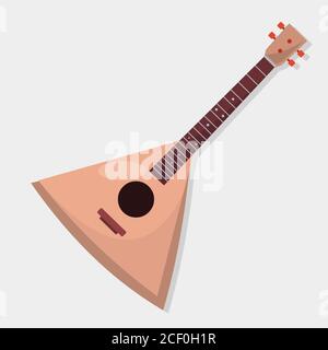 balalaika strumento musicale isolato vettore illustrazione Illustrazione Vettoriale