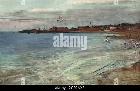 Christie James Elder - guardando verso Nord Berwick East Lothian Da ovest - British School - 19 ° secolo Foto Stock