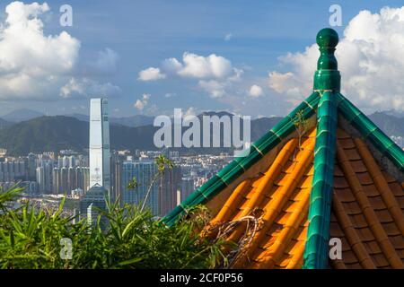 International Commerce Centre (ICC) e Lion Pavilion, Hong Kong Foto Stock