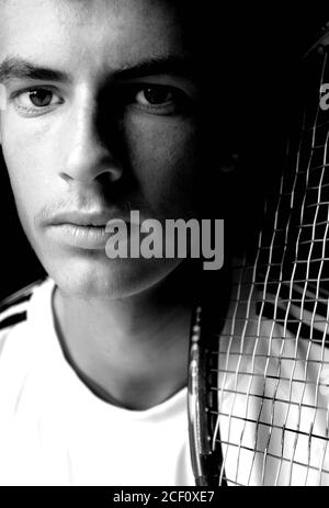 Uno dei migliori tennisti al mondo a soli 16 anni, Andy Murray nato il 15 maggio 1987 qui visto con la mamma Judy pics preso nel 2004 da Alan Peebles Foto Stock